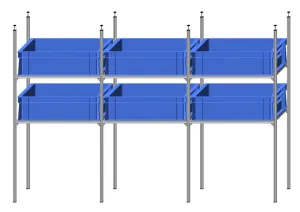 Regał 60x40x3+I- 2 półki  