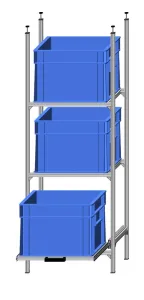 Regał z szufladami 40x30 - 2 półki / 1 szuflada