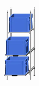 Regał z szufladami 40x30 - 1 półka / 2 szuflady